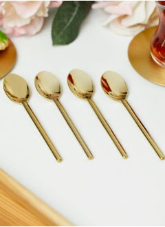 Buy Set Of 4 Moderne 24Ct Gold Plated Spoons in UAE