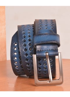 Buy Perforated 4CM Belt 145CM - Navy Blue in Egypt