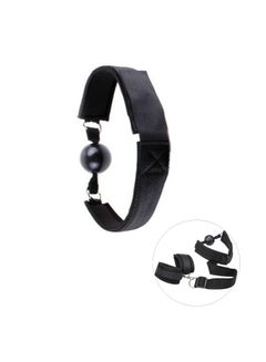 اشتري Leather Adjustable Necklace for Women Neckband Collar Choker Handcuff Styled Black في الامارات