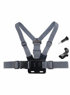 Buy Camera Chest Mount Strap Harness Fit for AKASO DJI Osmo Adjustable Chesty Elastic Cell Phone with Sports Installation Bracket kit in UAE