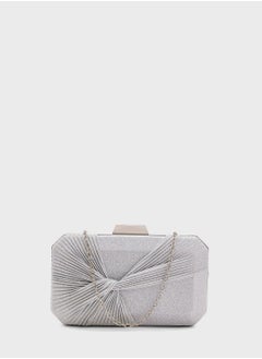 Buy Glitter Twist Detail Chain Box Bag in Saudi Arabia