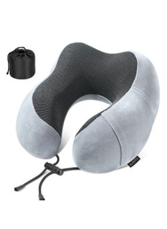 Buy Travel Neck Pillow Pure Memory Foam Soft Travel Pillow for Flight Sleeping,Airplane Headrest Most Comfortable Support, Breathable Washable Cover, Portable Design in UAE