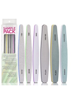 Buy ORiTi Nail Files, Emery Boards Nail File Professional Grit Nail File Pack for Acrylic/Natural/Gel Nails (100/150/180//220/240/280/1000/4000 Grit) in UAE