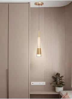 Buy 7161-1 Luxury Gold Single Pendant Light with Built-in Triple Lighting | Elegant Ceiling Fixture for Modern Interiors in Saudi Arabia