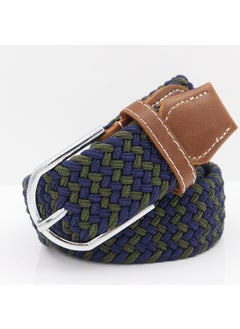 Buy Mens Knitted Elastic Canvas Belt Breathable Casual23 23 in Saudi Arabia