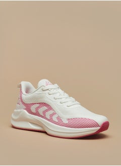 Buy Women's Textured Sports Shoes with Lace Up Closure in UAE