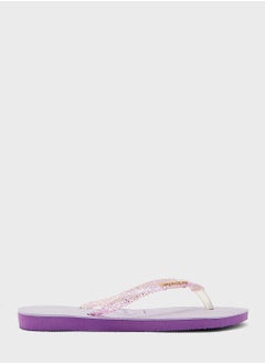 Buy Slim Glitter Flourish Flip Flops in UAE