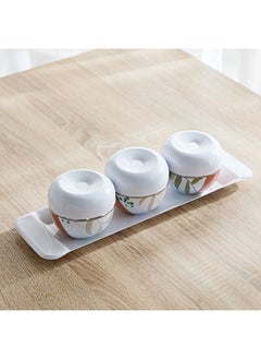 Buy 4-Piece Boho Nut Bowl Set with Lid 30 x 10 cm in UAE