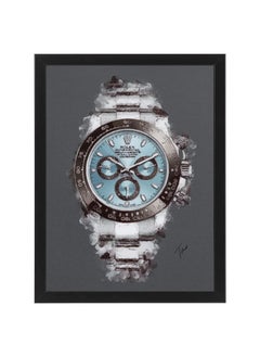 Buy Rolex Daytona Platinum Fine Art Poster With Frame 30x40 cm in UAE