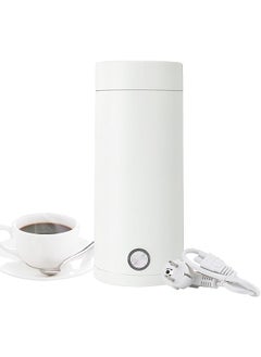 Buy Electric Tea Kettle Travel Portable Mini Coffee Kettle Personal Hot Water Boiler 304 Stainless Steel with Auto Shut-Off Boil Dry Protection LCD Display Separable Power Cord BPA-Free White in UAE