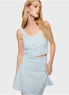 Buy Checked High Waist Skirt in Saudi Arabia