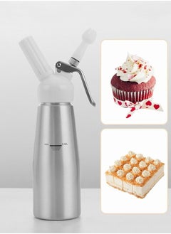 اشتري 500ML Aluminum Culinary Canister Cream Whipper With 3 Decorating Nozzles Cream Foam Maker في الامارات