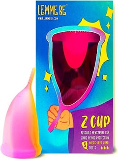 Buy Lemme Be Z Cup - Reusable Menstrual Cup | Medium Size, Ultra Soft and Rash Free, FDA Approved | 25ml (Medium, Rainbow) in UAE