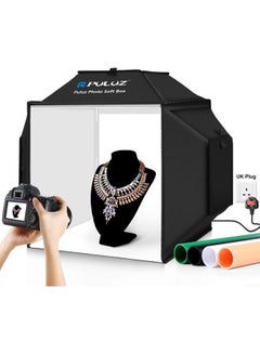 Buy Upgrade Photo Studio Soft Light Box Photography 15.8"x15.8"Professional Shooting Tent with 480 LED Light Beads and 4 Colors PVC Backdrops in UAE