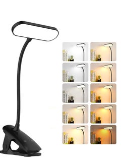 Buy LED Desk Lamp, 36 LED USB Rechargeable Reading Light with 5 Color Modes 5 Brightness, Eye Protection Book Clamp Clip on Light for Headboard and Video Conference in UAE