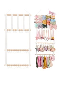 اشتري Hair Accessories Hanging Storage Organizer Hair Bows Headbands Holder For Baby Girls Room في السعودية