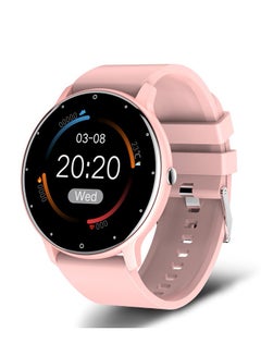 Buy Smart Watch 1.28 inch Full Touch Screen Sport Tracker Watch Waterproof Bluetooth Silicone Strap Pink for Women in UAE