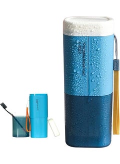 Buy Portable Travel Toothbrush Case Toothpaste Storage Case Cup, Dry and Wet Separation, Multi-functional Toothbrush, Toothpaste With Cup Set, for Travel, Camping, School, Business Uses (Blue). in Saudi Arabia