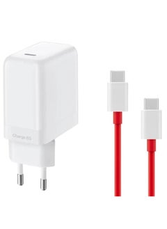 اشتري 65W WARP Charger with USB-C to USB-C Cable – Fast Charging for OnePlus Devices في الامارات