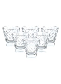 اشتري 6-Piece Samll Glass Cups Set - Clear في مصر