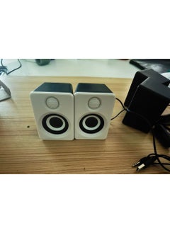 Buy Computer speaker wired Bluetooth Desktop laptop desktop phone stereo mini USB small subwoofer spot X9 plug version (no Bluetooth) white in UAE