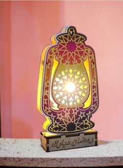 اشتري تعليقة خشبية شكل فانوس زينة رمضان في السعودية