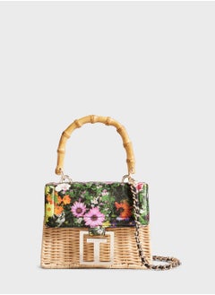 Buy Jaysisa Printed Mini Basket Crossbody Bag in UAE