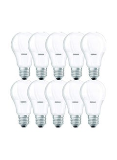 Buy 10-Piece E27 8.5W Day Light Screw Base 6500K LED Bulb in UAE