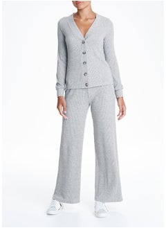 Buy Grey Ribbed Co-Ord Cardigan in Egypt