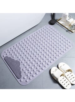 Buy Non Slip Bath Mats for Tub with Suction Cups, Drain Holes Bathtub Mats, Machine Washable, Bathroom Shower Mat, 40 * 70cm (Grey） in UAE