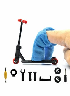 اشتري Interactive Finger Toy Mini Skateboards for Fingers with Pants Set, Alloy Finger Scooter Model, Mini Scooters Tools Kit في الامارات