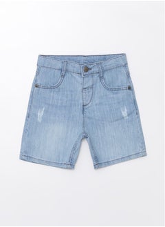 Buy Basic Baby Boy Jean Shorts with Elastic Waist in Egypt