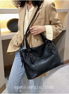 اشتري Large Crossbody Bags Ladies Shoulder Handbags Purse Set for Women Hobo Totes PU Leather Purses and Handbags Shoulder Bag Vegan Leather Tote في السعودية