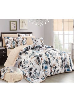 Buy 8-Piece Comforter Set Two-Sided Microfiber Double King Size 240x260 in Saudi Arabia