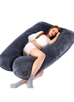 Buy U Shape Maternity Full Body Pillow,Full Body Giant Pregnancy Pillow Comfortable Soft Cushion in UAE