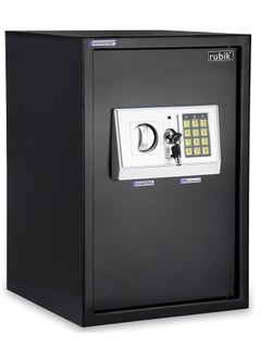 Buy Safe Box Large for Home Office with Digital Combination Lock and Emergency keys, Fire Resistant (Size 50x35x30cm) Black in UAE