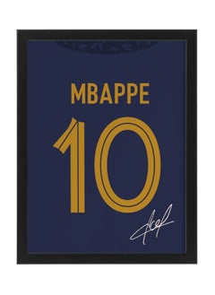 Buy Kylian Mbappe France Autographed Jersey Poster with Frame 30x40cm in UAE