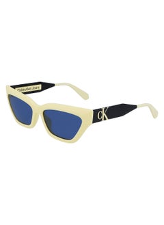 Buy Full Rim Bio Injected Cat Eye Calvin Klein Jeans Sun Ckj22640S 5716 (745) Pastel Yellow in Saudi Arabia