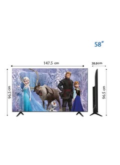 Buy 58-Inch Ultra HD 4K Smart Android Television with Wallmount and Built-in Receiver DTD58 Black in Saudi Arabia