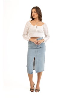 اشتري Fitted denim skirt في مصر