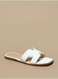 Buy Textured Slip-On Sandals in Saudi Arabia