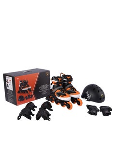 اشتري Lamborghini Inline Skate Combo Set (In Line Skate+Helmet+Protector)  Color - Orange  - Size 39-42 في الامارات