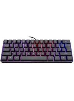 Buy 61 Keys RGB Backlit Wired Gaming Keyboard, Ergonomic Waterproof Mini Compact 60 Percent Mechanical Keyboard for PC Mac PS4 Xbox Gamer in UAE