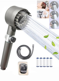 Buy Shower Filter Shower Head Handheld High Pressure Hard Water Softener Filtered Hand Held Showerhead Set to Remove Chlorine and Impurities Massages Scalp Anti Hairfall with Shower Hose and Holde 3 Modes in Saudi Arabia