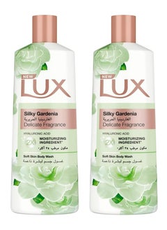 Buy Pack Of 2 Lux Moisturising Body Wash Silk Gardenia For All Skin Types 500 Ml in Saudi Arabia