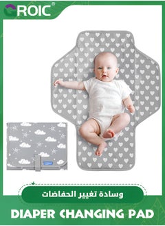 Buy Baby Portable Changing Pad,Waterproof Compact Diaper Changing Mat with Built-in Pillow,Lightweight & Foldable Changing Station,Diaper Changing Pad in UAE