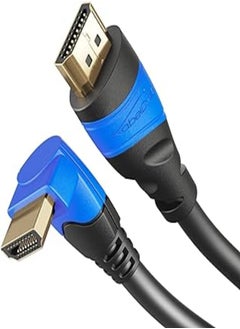 اشتري KabelDirekt 438 0.5m 90 ° Angle HDMI Cable 4K compatible with (HDMI 2.0a/b, 2.0, 1.4a, to HDMI, 4K@60HZ,1080p FullHD, UHD, Ultra HD, 3D, High Speed Ethernet, ARC, PS4, XBOX, HDTV) black في مصر