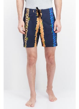 اشتري Men Floral Print Board Short, Navy Combo في الامارات