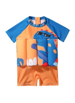 اشتري Kids Baby One-Piece Floatation Swimsuit Float Suit with Adjustable Buoyancy Bathing Cartoon Short Sleeve Swimwear Jumpsuit(3-4 Years) في الامارات