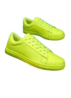 Buy Unisex Neon Lace up Sneakers Flat shoes size 40 in Egypt